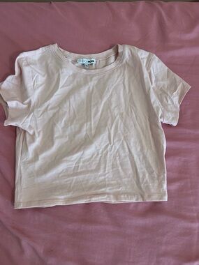 Fashion Nova Light Pink Boxy Crop Tee